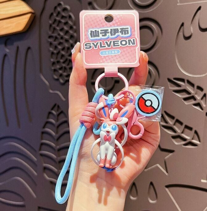 Official Aromatic Pokemon Keychain Sylveon Authentic with Seal Bag Charm New US!