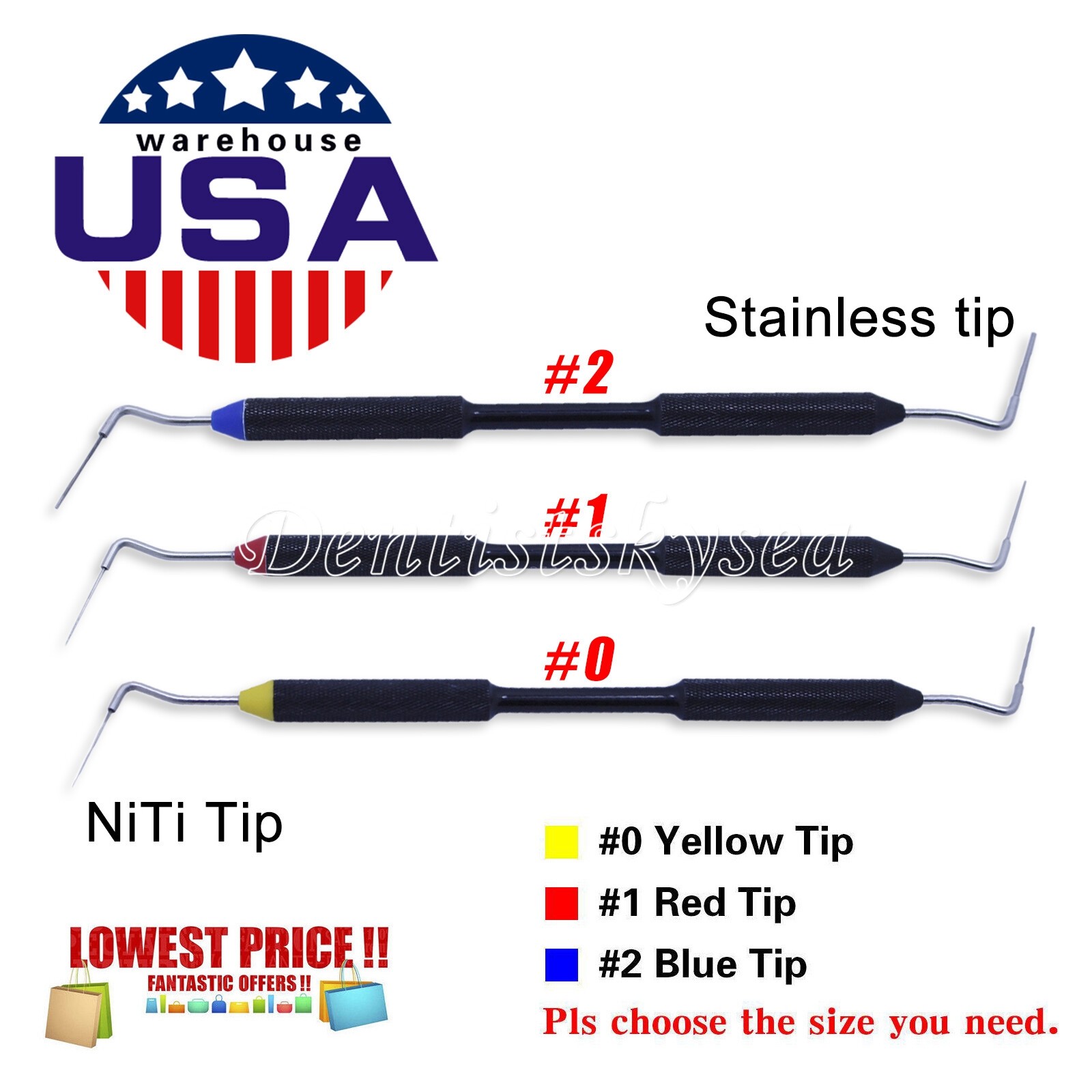 Sale Sybronendo Endo Buchanan Hand Plugger Niti Tip For Fill Obturation CE