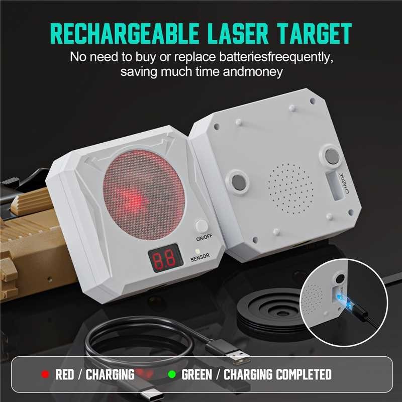 1pc 22lr/243 2-in-1 dry-fire laser trainer + 1pc laser electronic target