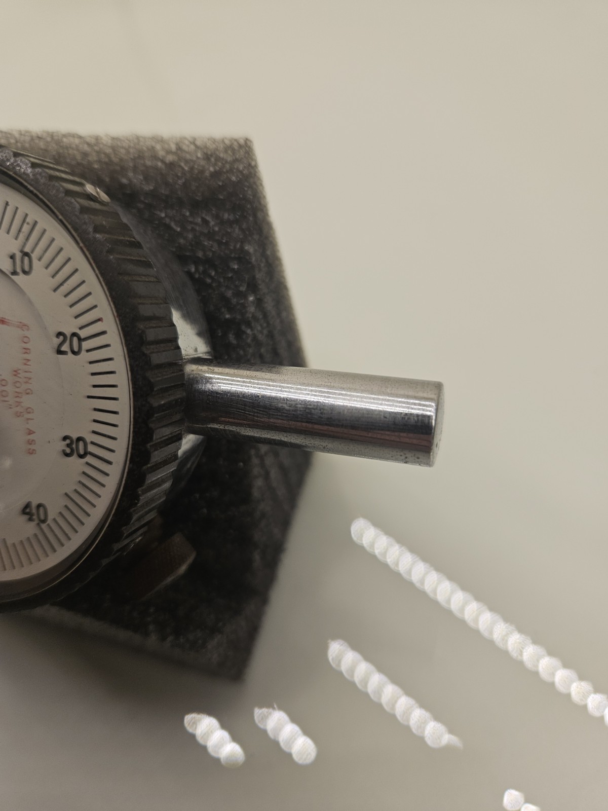 Corning Glass Works Dial Indicator .001" Tool No. 1201-3 Fully Functional