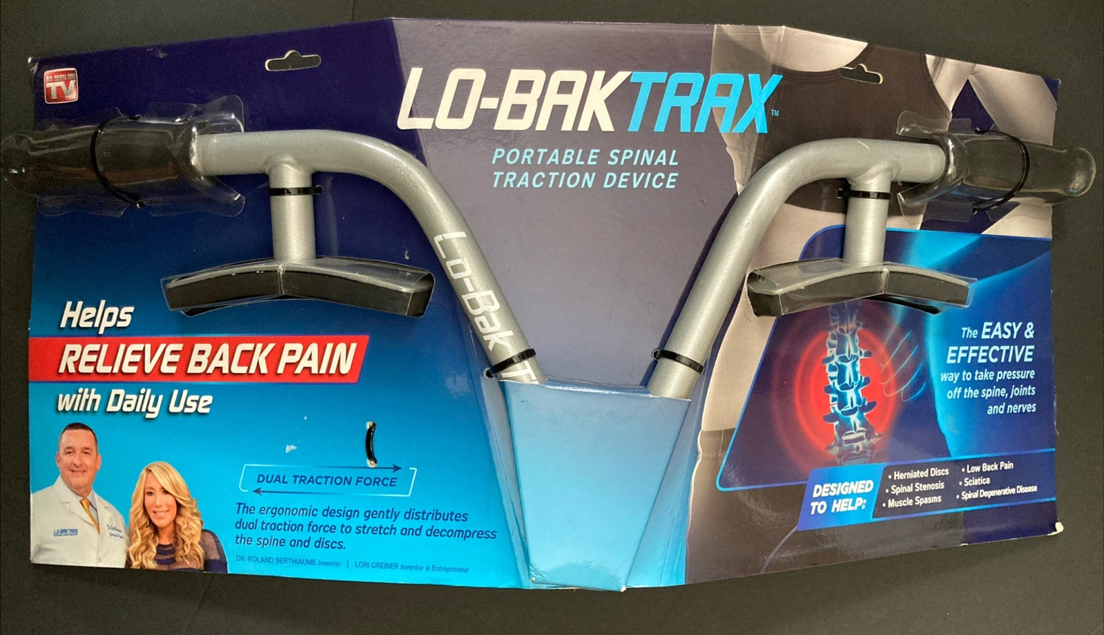 NEW LO-BAK TRAX Portable Spinal Traction DECOMPRESS Sciatica Low Back Pain