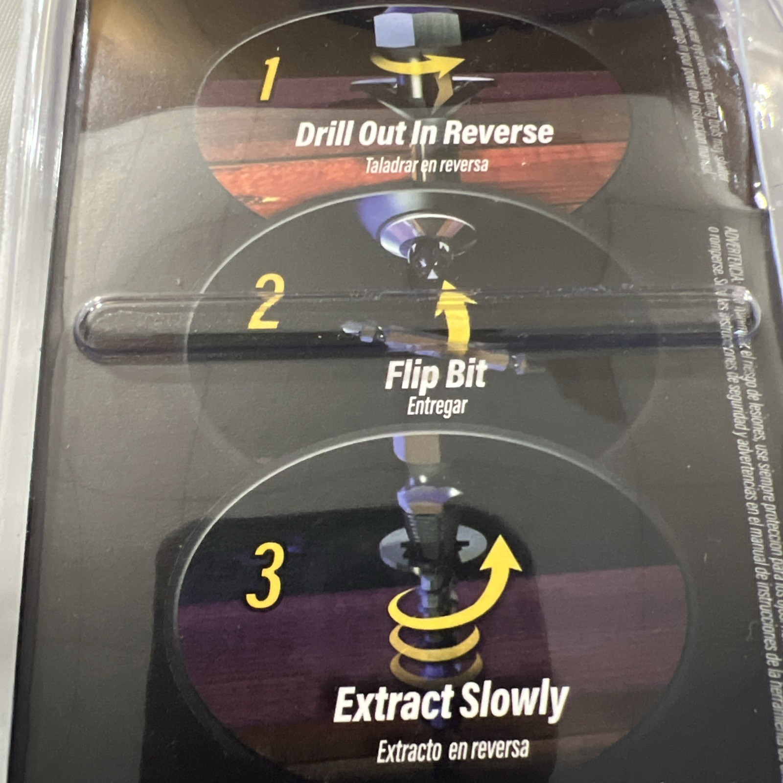 Speed out Pro Micro-Steel Double-Ended 2-in Screw extractor set