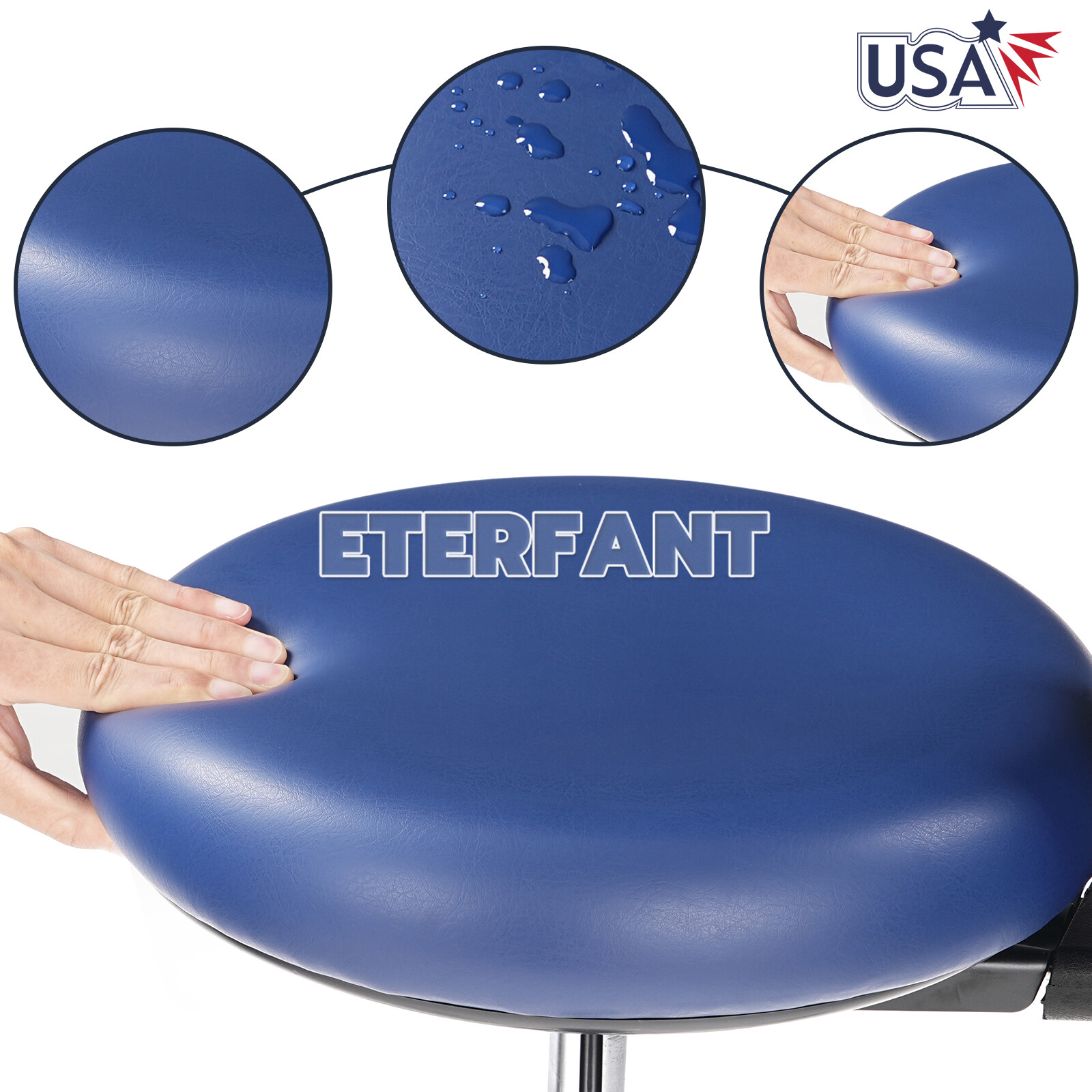 Dental Adjustable Mobile Chair/Medical Microscope Stool Chair with Armrest