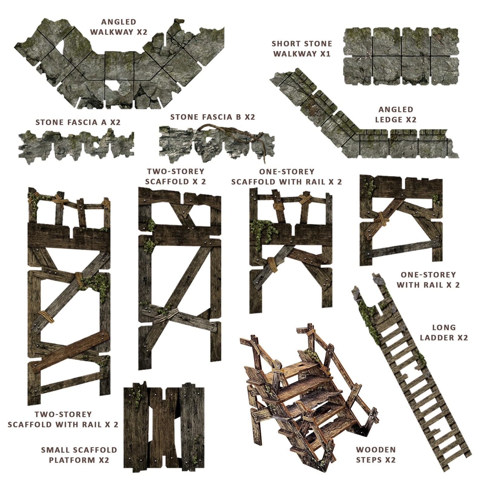 Fantasy Dungeon Terrain Core Set - Terrain Immersive Scenery for D&D DND Mala...