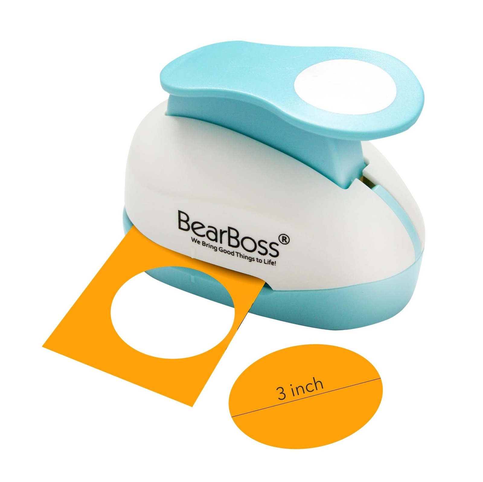 BearBoss 3 Inch Circle Punch, Hole Punch Shapes, Paper Punch Set for Scrapboo...