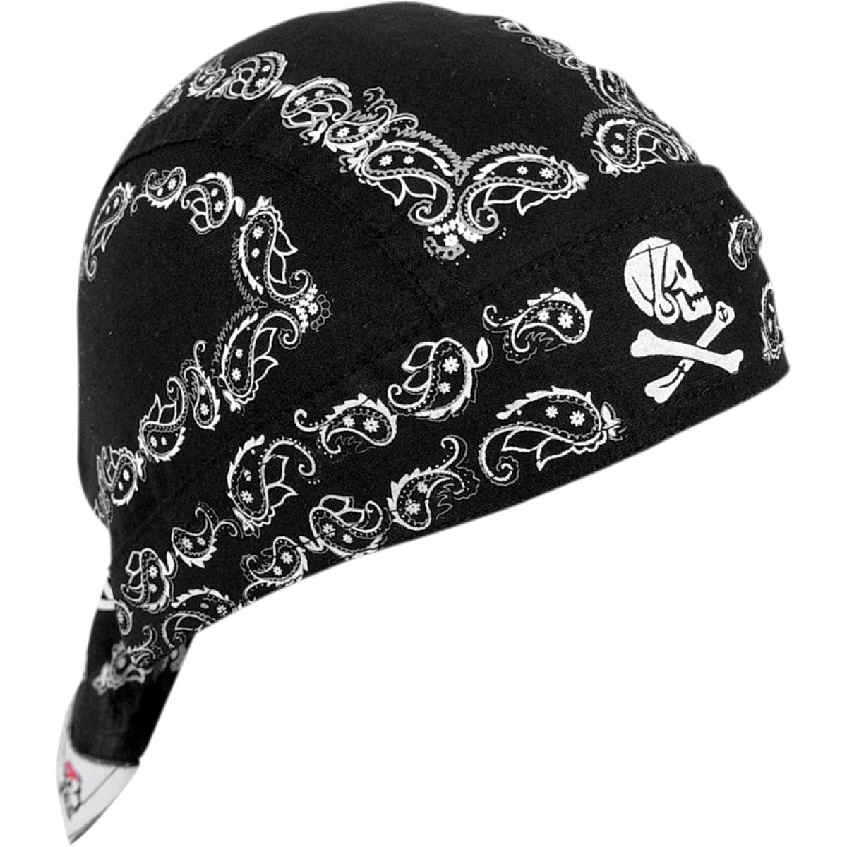 Zan Headgear Flydanna Headwrap - Z500 Black Paisley OSFM
