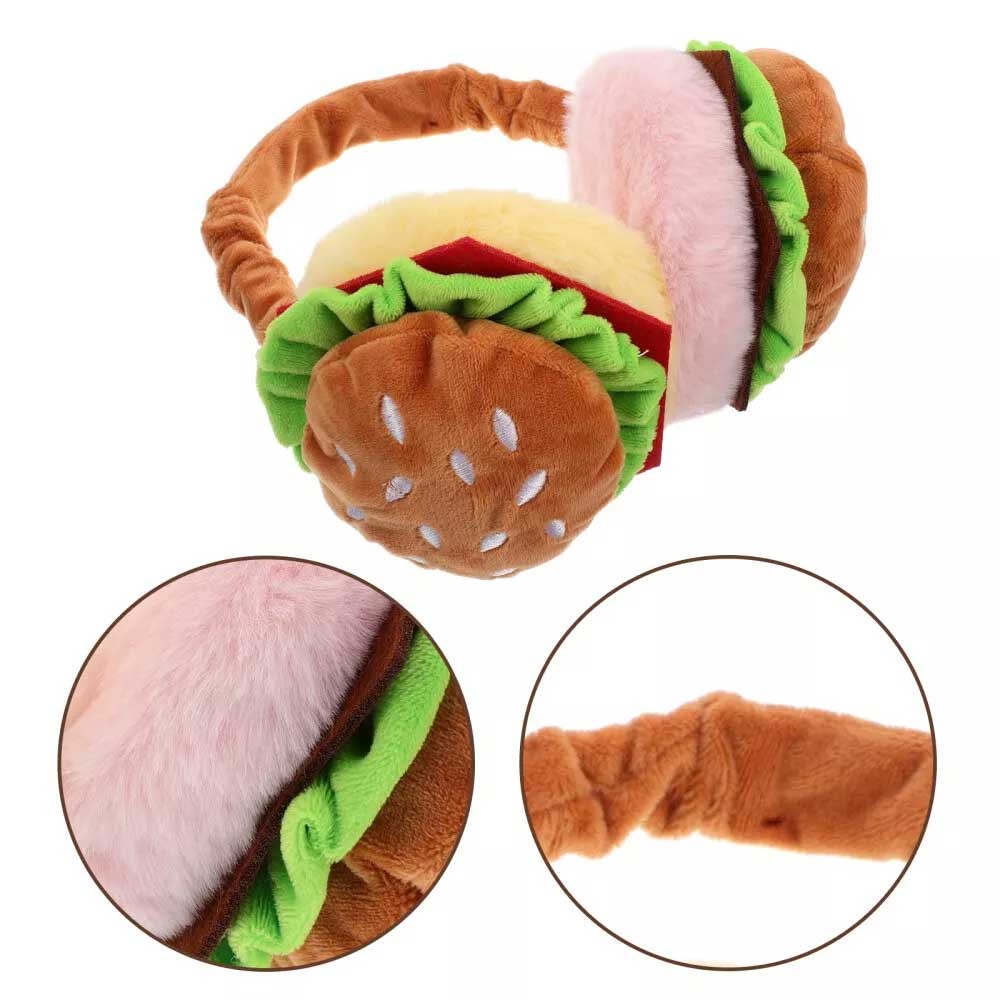 Funny Hamburger Ear Muffs Piggy Bank Adult Novelty Coin Bank Warmer