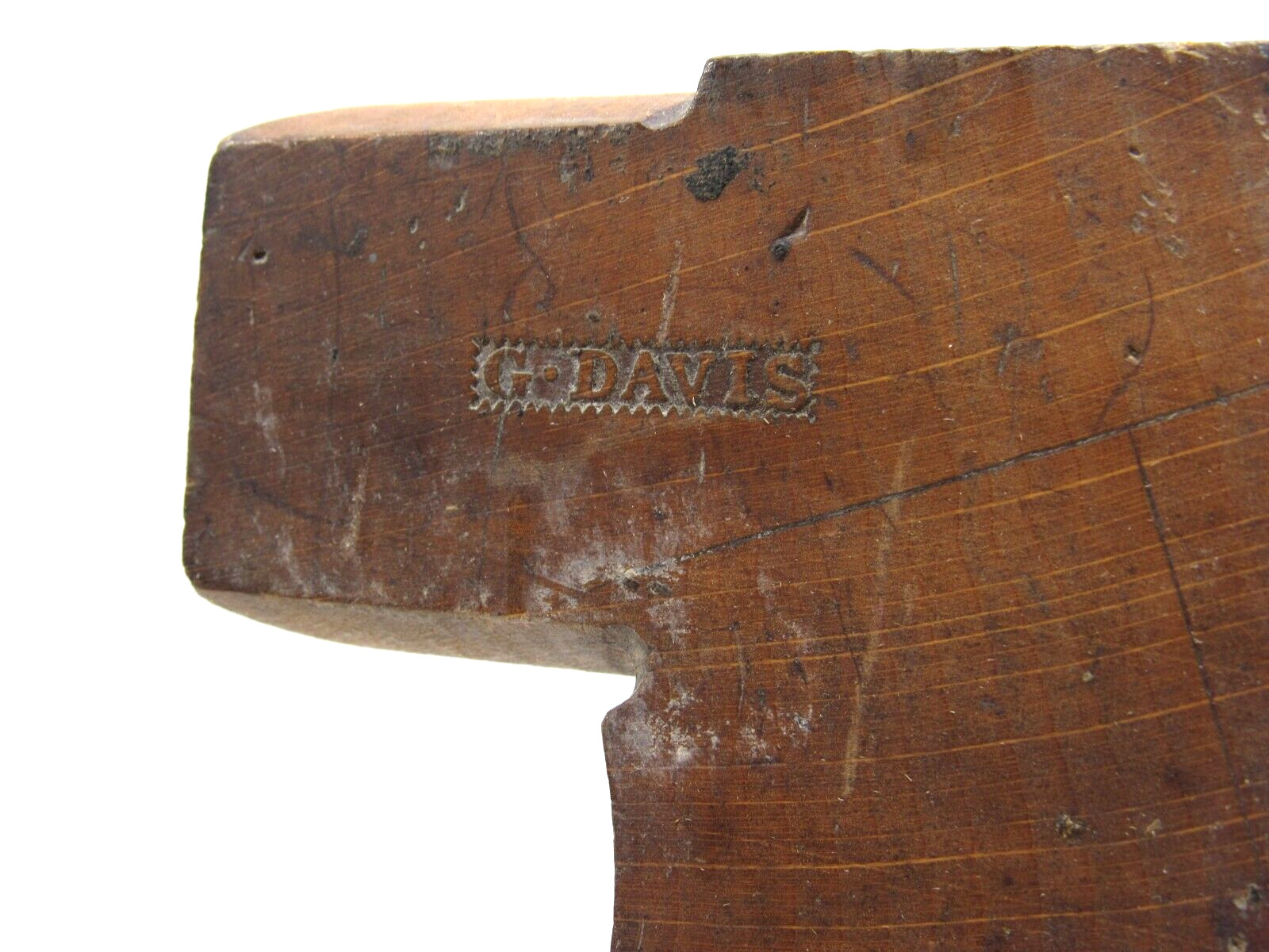 DD WONDERFUL WIDE COMPLEX MOLDING PLANE MARKED G. DAVIS T12256