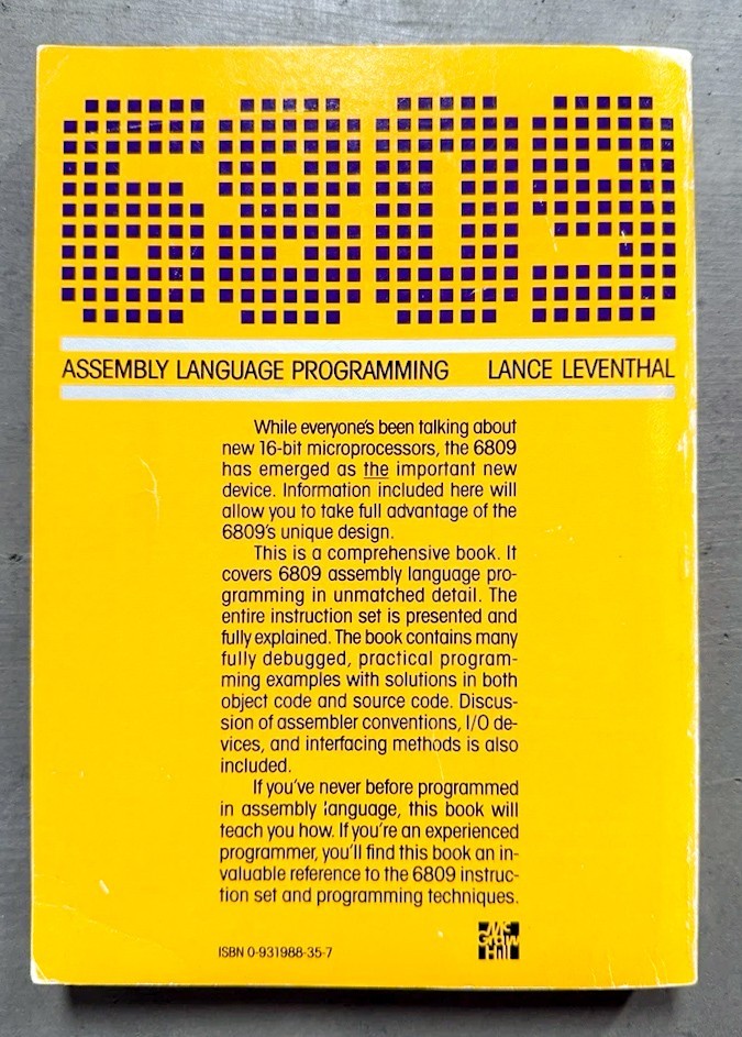 6809 Assembly Language Programming - Leventhal Tandy Color Computer 3 CoCo OS-9