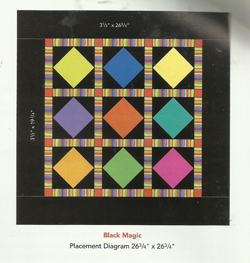 D0012 BLACK MAGIC TABLE TOPPER QUILT PATTERN/INSTRUCTIONS
