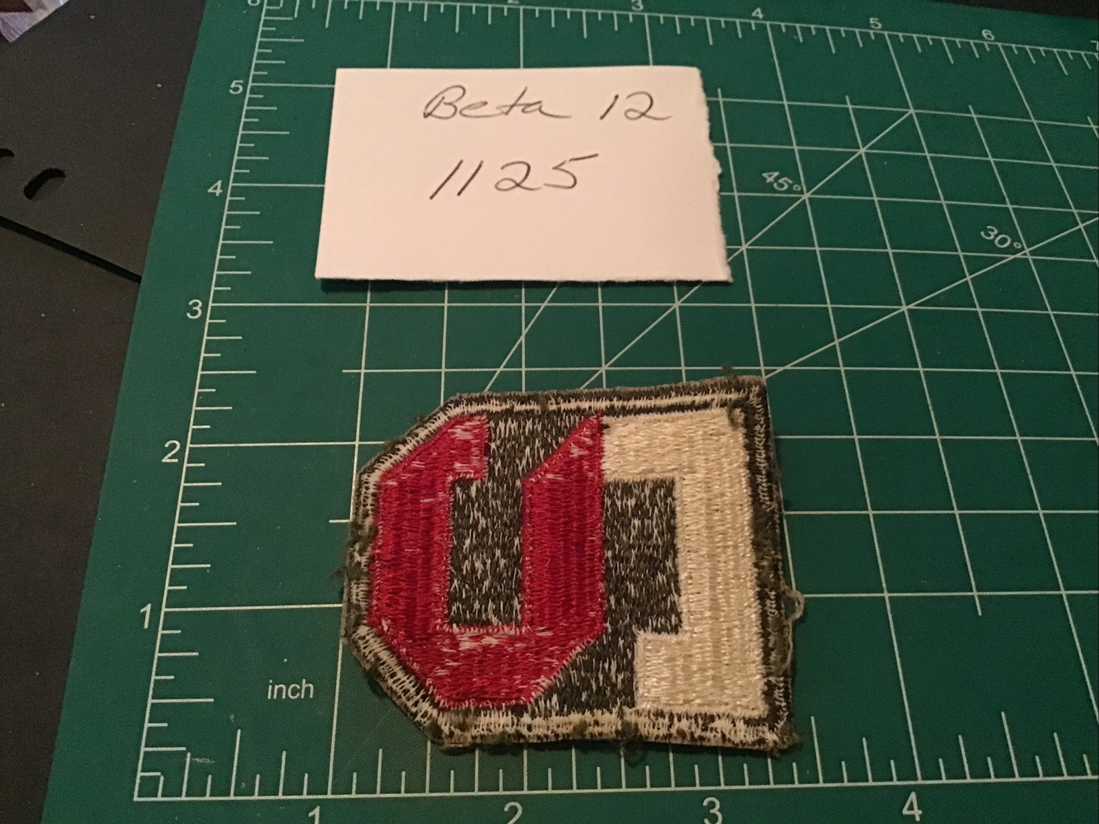 WWII US 2nd Army Shoulder Patch Early Variation Embroidered Cut Edge 2½"