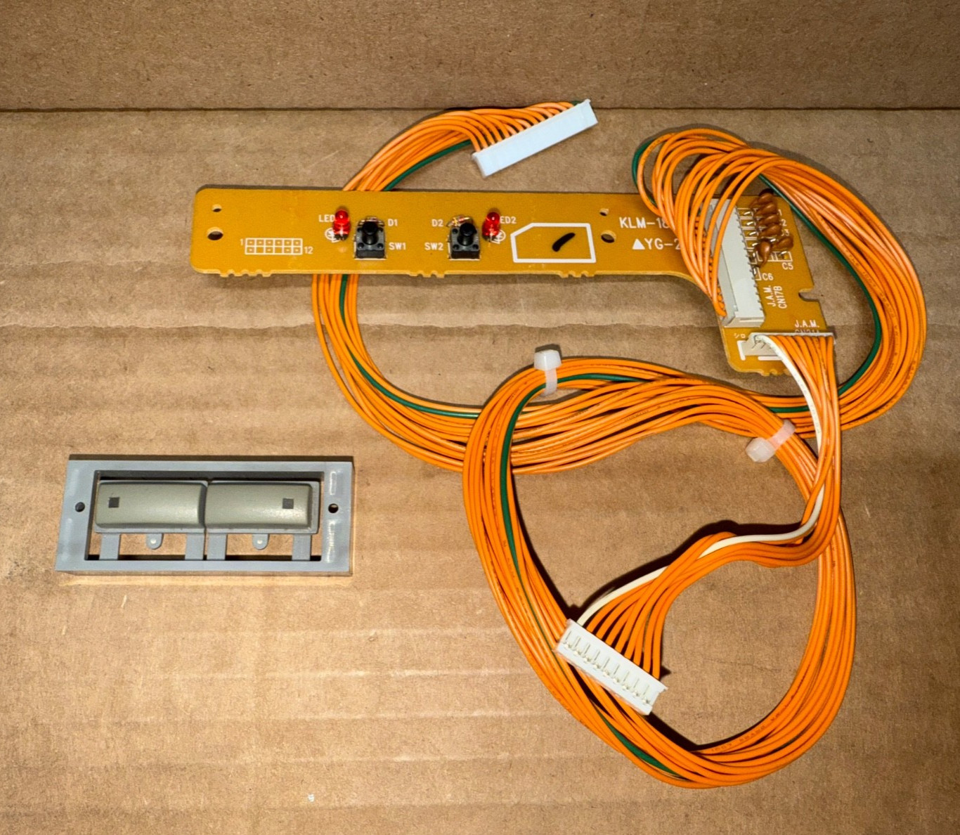 KORG TRINITY PRO SW1/SW2 CIRCUIT BOARD WITH SWITCH COVERS, KLM-1827