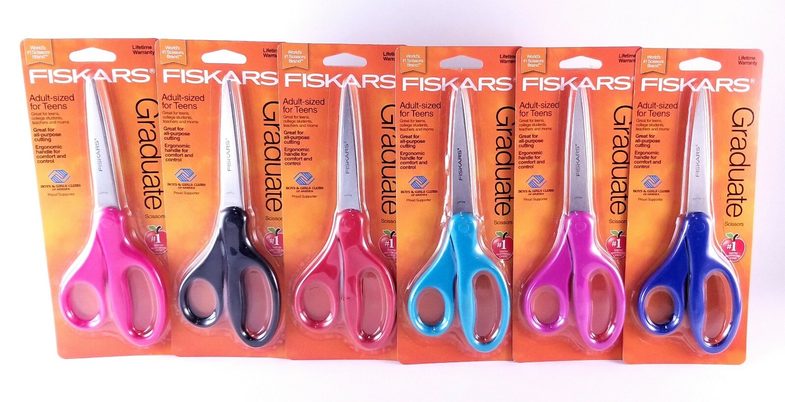 *2 PAIR* Fiskars Graduate Scissors 8 Inch All Purpose Cutting Stainless Steel