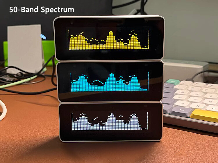 AK25664_V2.0 Display Rhythm Light Desktop Clock w/ Remote Control YELLOW