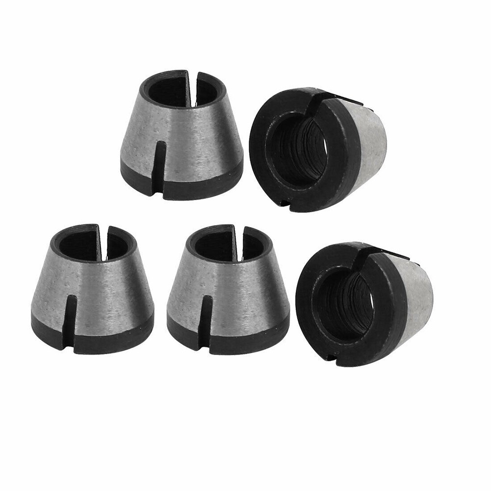 Router Bit Collets Router Bit Trimmer Collet Chucks 1/4" shank Adapter