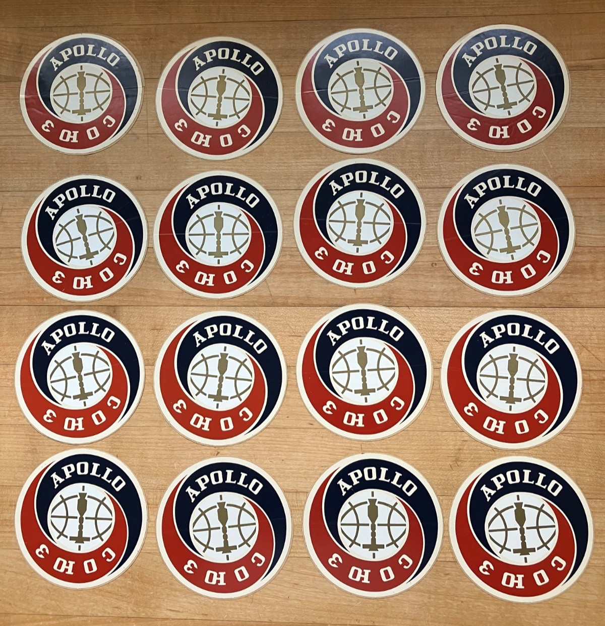 Apollo Soyuz Mission Sticker Decal 1970s 3-1/8 inches Round Vintage Original