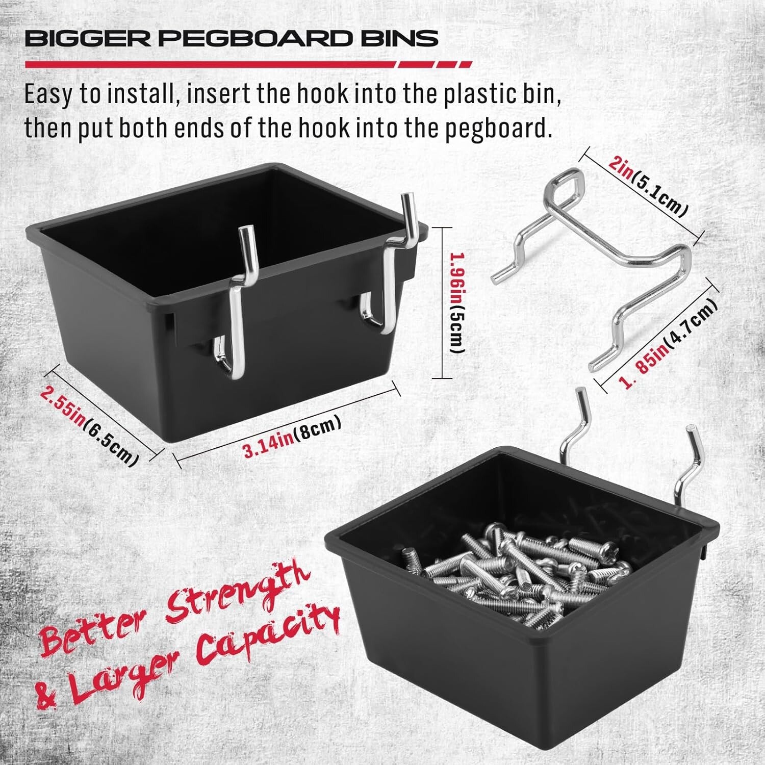 121 Pcs Pegboard Hook Assortment PegBoard Accessories, PegBoard Hooks, Pegboard