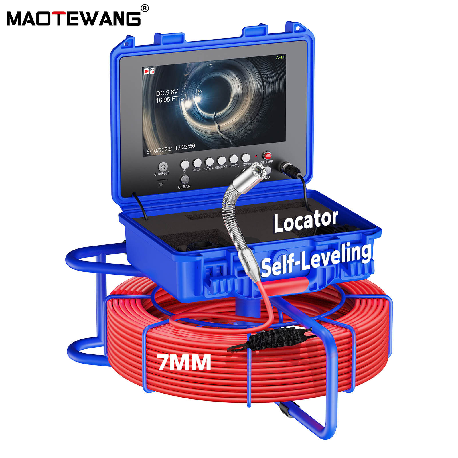 7MM Sewer Camera with 512HZ Drain Inspection Camera Endoscope Plumbing System