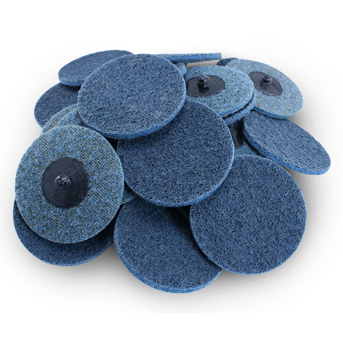 200 Pack - 3" Roll-On Surface Conditioning Discs Fine - Blue Quick Change Pad
