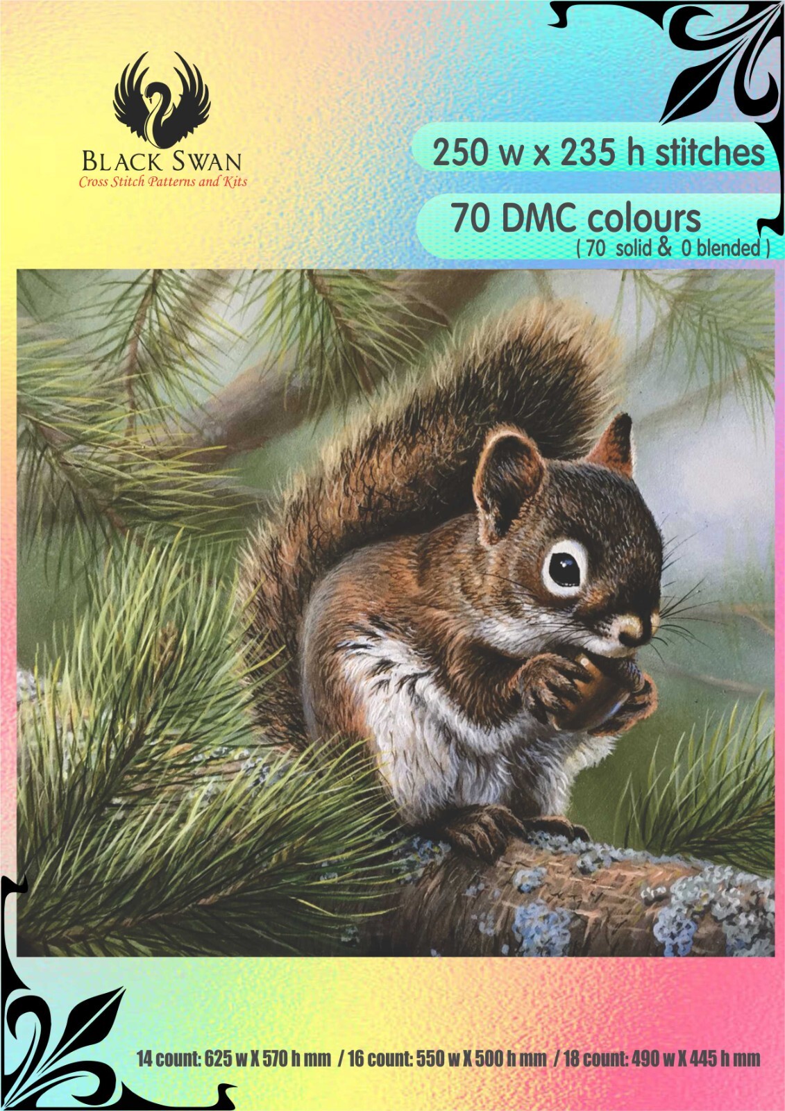 Squirrel 209 - Chart Counted Cross Stitch Pattern Xstitch
