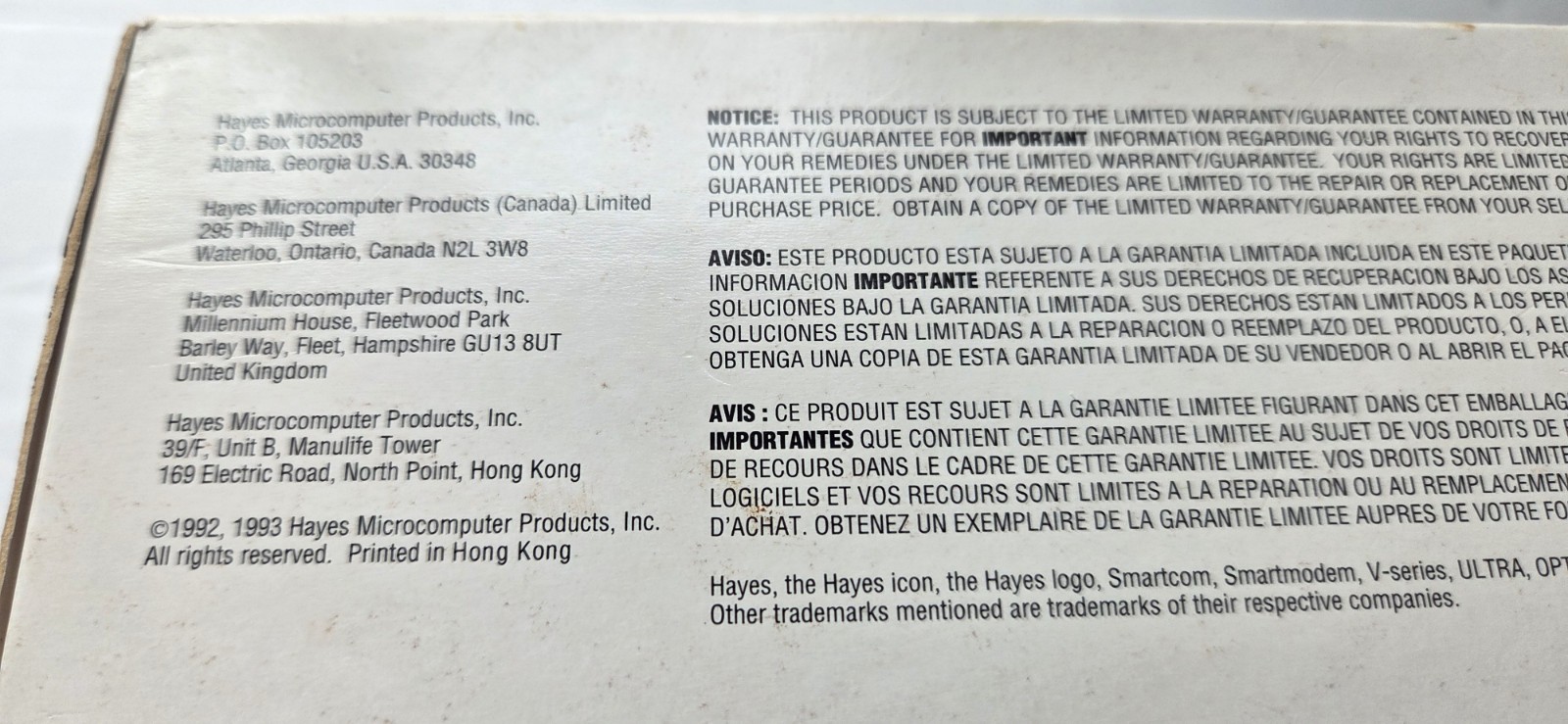 Hayes Smartcom Communication Software for Windows 3.5" Disks 08-00677