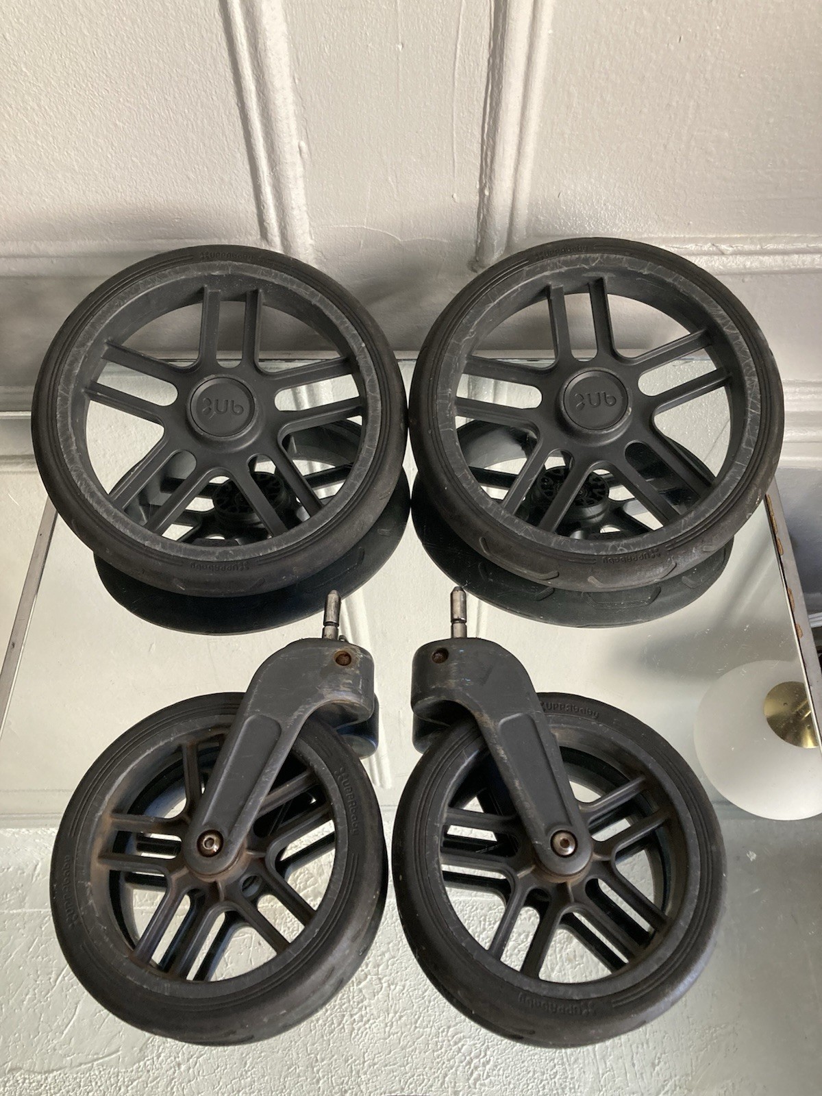 Uppababy Vista 2015-2019 & V2 Stroller Wheel Replacements, Set of 4 OEM Genuine