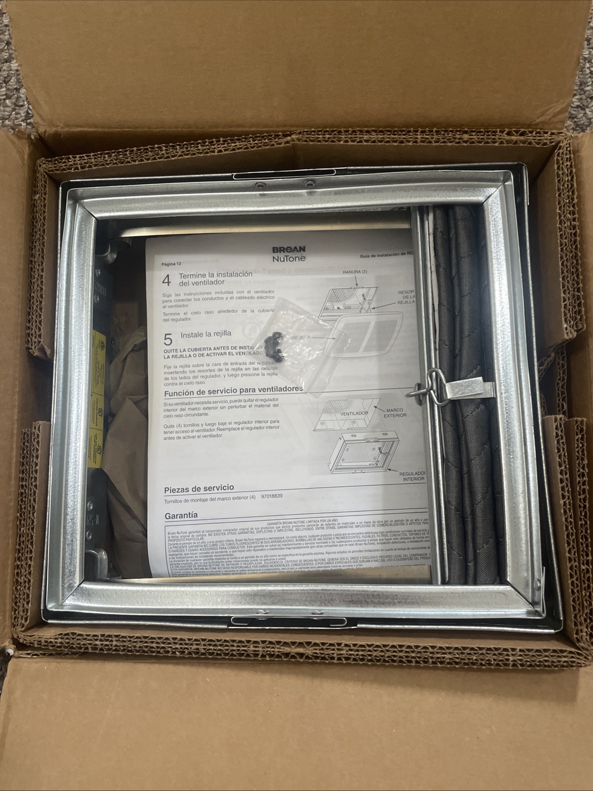 Broan RDF1 Premium Radiation Damper For Ventilation Fans