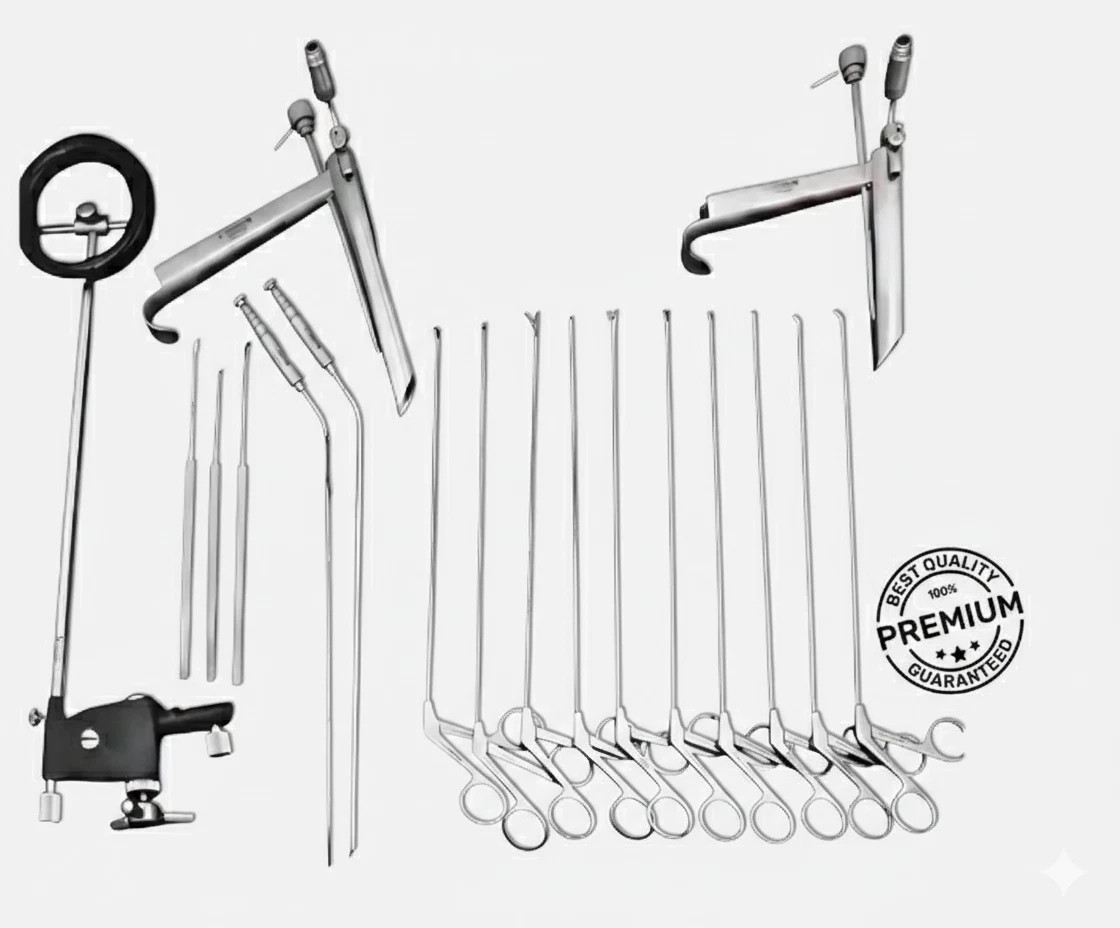 Pedestal Laryngoscope Set Micro Laryngeal Surgery ENT Endoscopic Instruments
