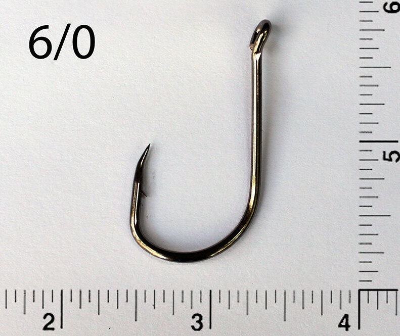 PACK OF 25 Size 6/0 TACKLEWORKS Offset J Octopus Hooks 8299