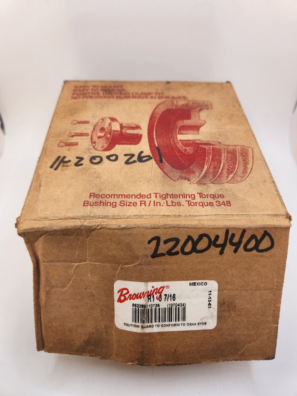New NOS Browning R1 3 7/16 Split Taper Bushing