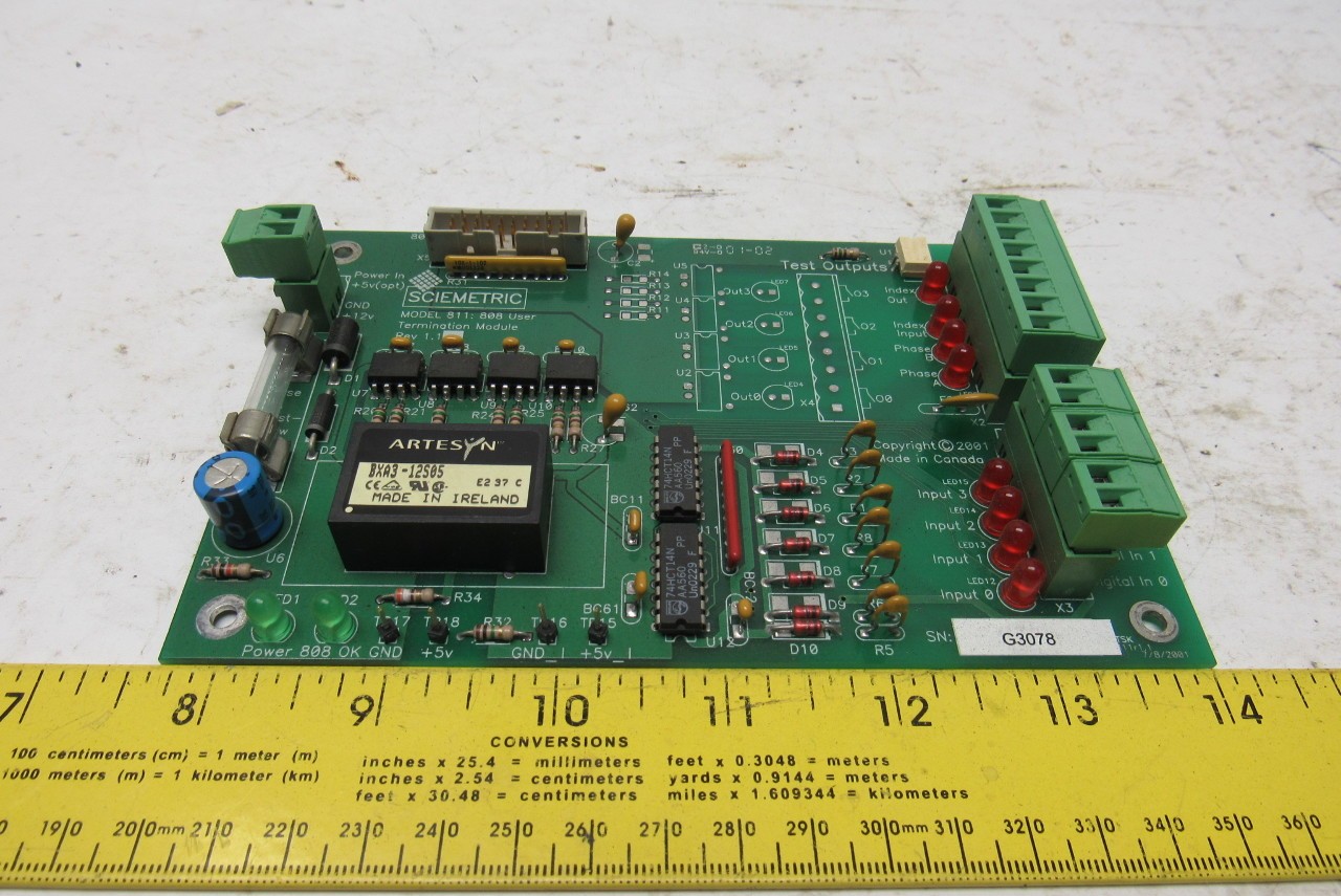 Sciemetric Model 811 Rev 1.1 808 User Termination Module