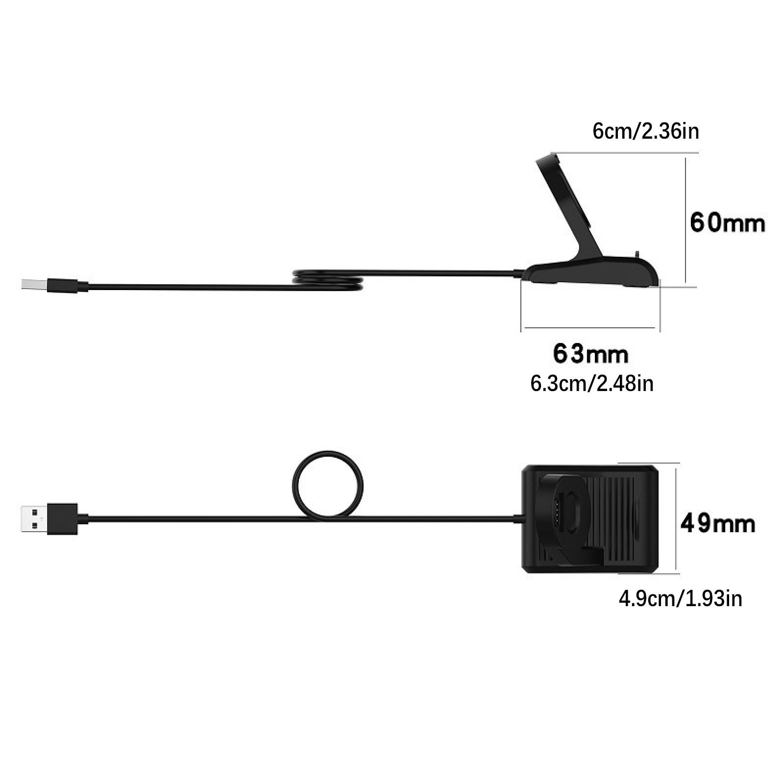100cm USB Cable Small DC Ripple Charger Dock Base For Suunto 7 Smart Watch