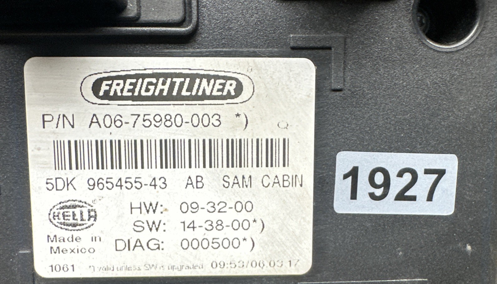 ✅ 2014 Freightliner Cascadia FuseCab Control SAM Cabin Module A06-75980-003 OEM✅