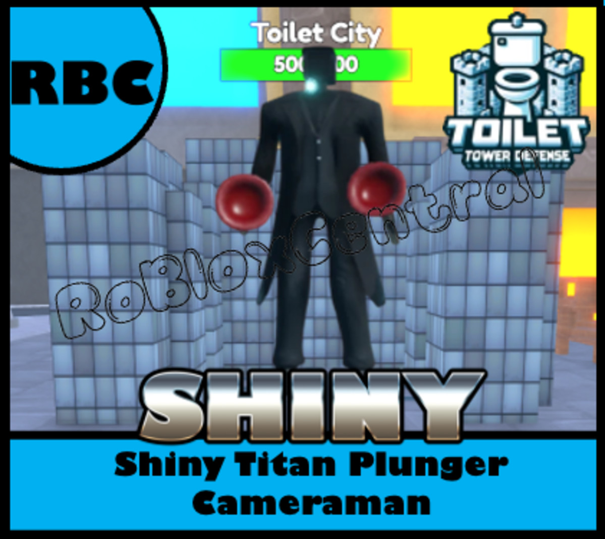SHINY TITAN PLUNGER CAMERAMAN - CHEAP TOILET TOWER DEFENSE - TTD UNIT