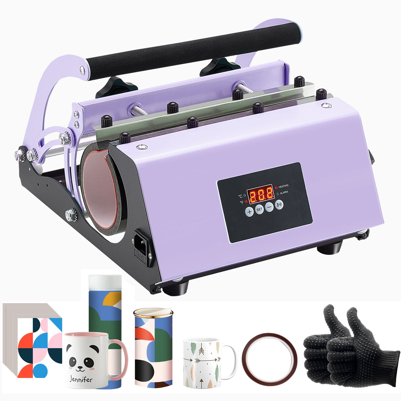 Tumbler Heat Press Machine 11-30oz Mug Press Sublimation Tumblers Purple