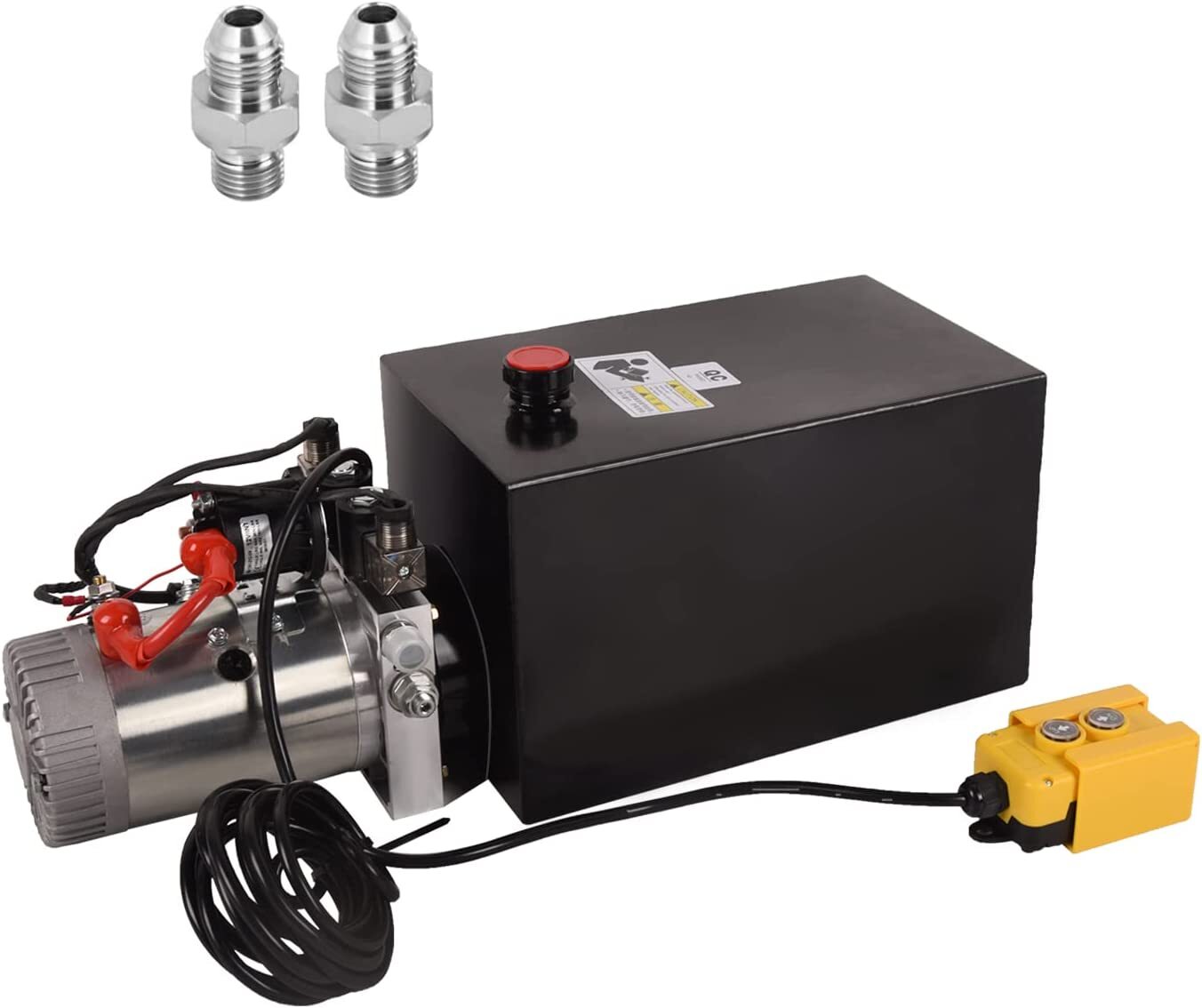 15 Quart Hydraulic Pump DC 12V Single Acting Dump Trailer Lifting Power Unit