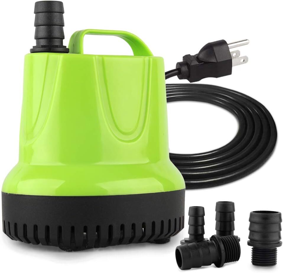 Bomba de agua sumergible, ultra silenciosa para fuentes, 840 GPH, cable de 9.2ft