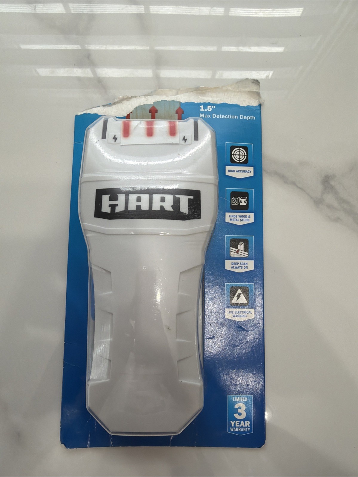 HART  Damage Box  STUD FINDER 5-SENSORS new 1.5" DETECTION DEPTH Wood & Metal
