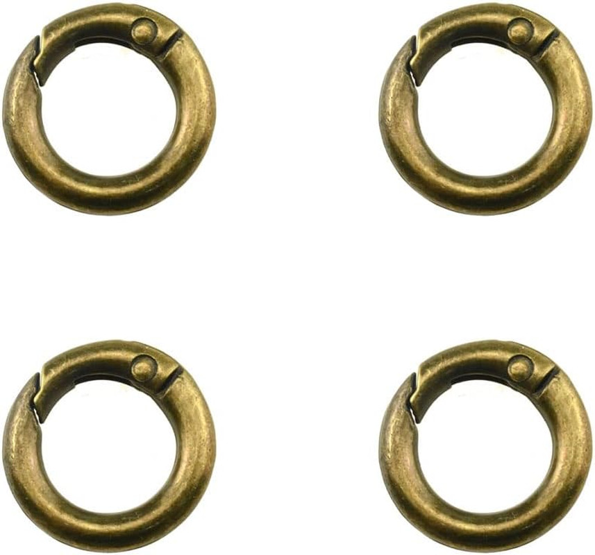 round Carabiner Spring Ring Sturdy Closure Larger Opening Strong Connection Easy