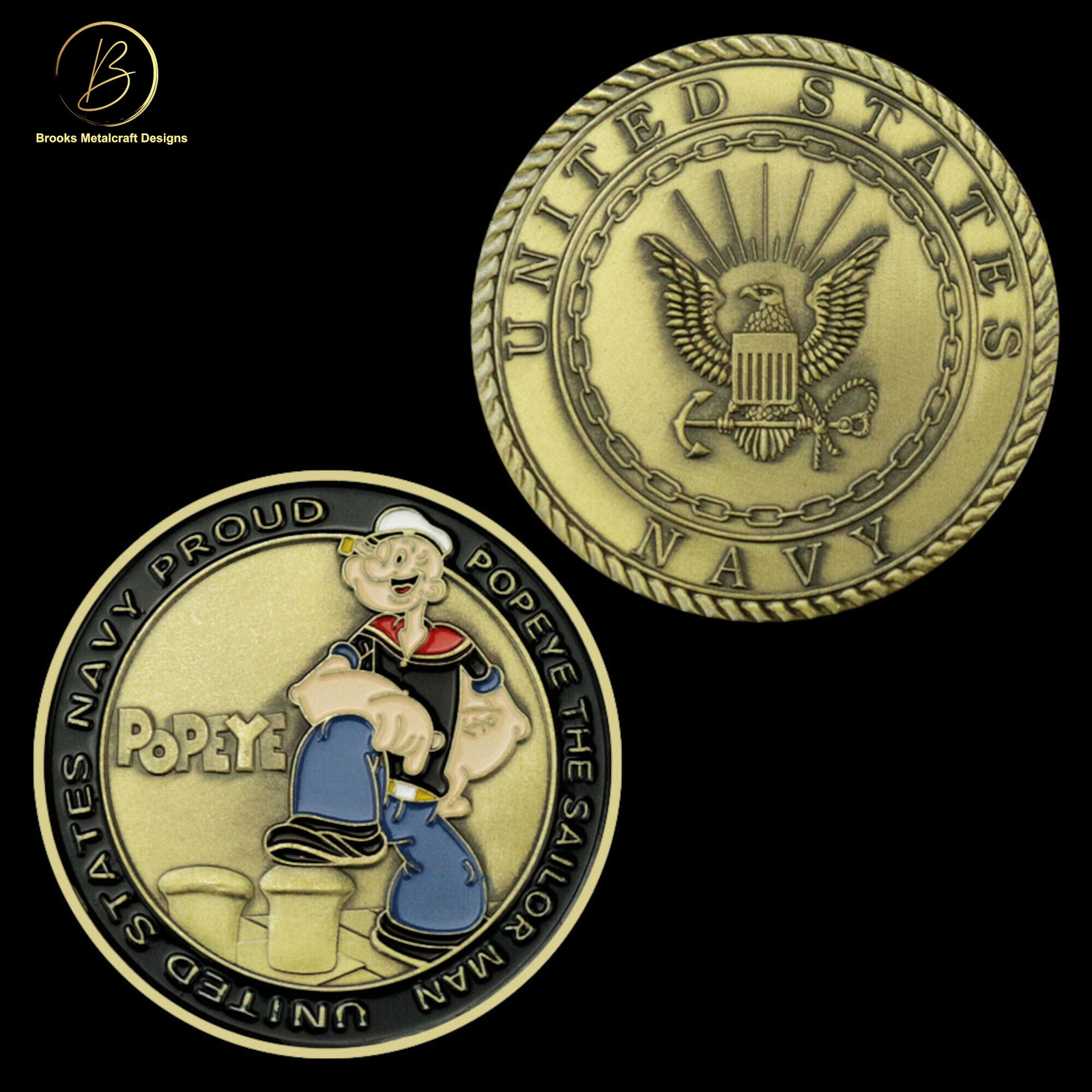 Navy Popeye The Sailor Man Challenge Coin