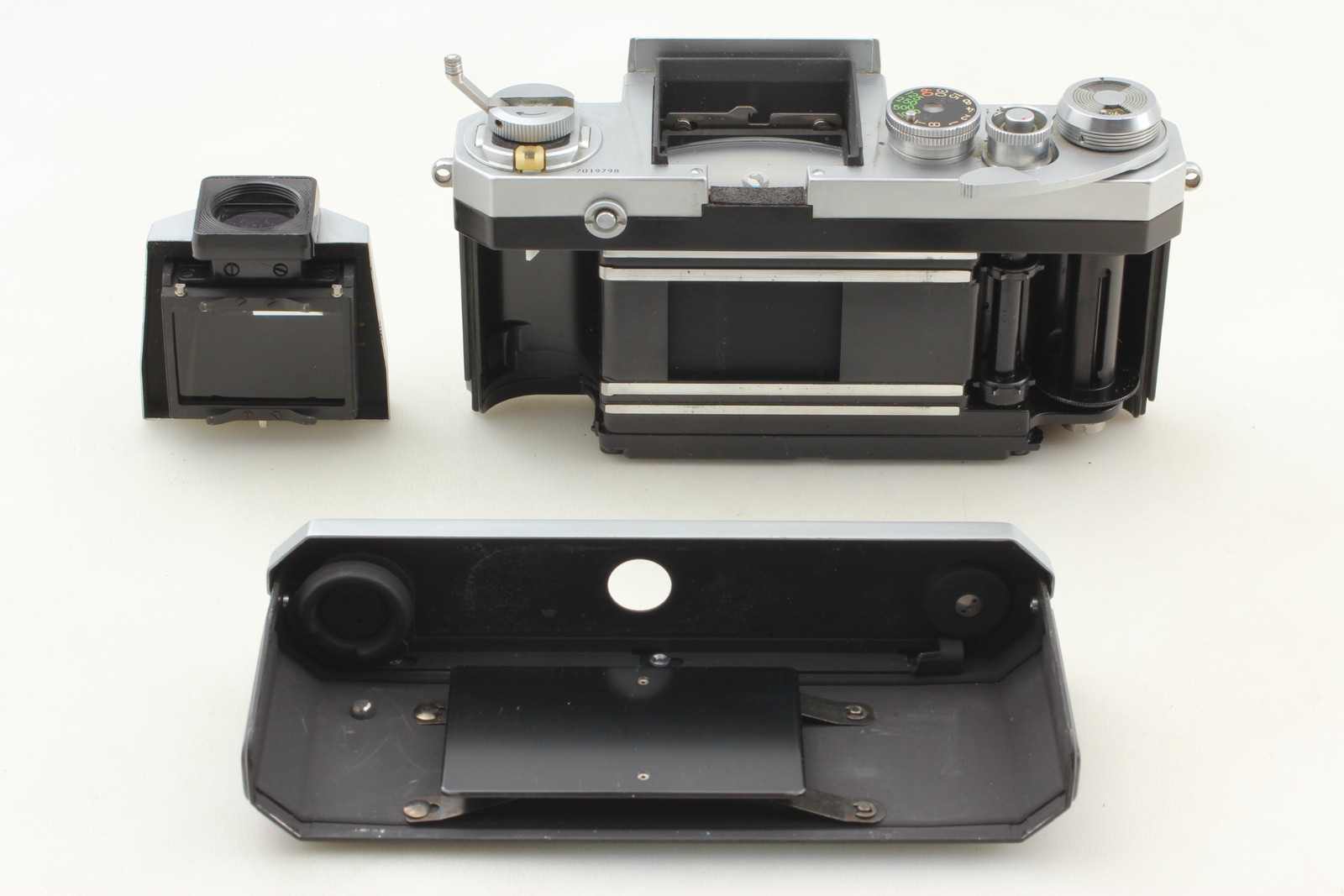 [Exc+5] Nikon F Eye Level Silver 35mm SLR Film Camera From JAPAN