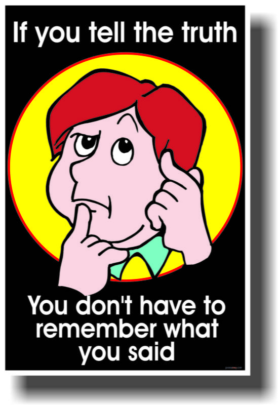 If You Tell The Truth  MOTIVATIONAL Classroom POSTER