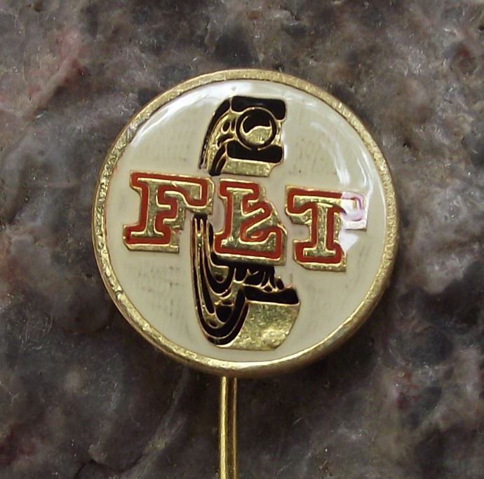 Antique FLT Industrial Ball Bearing Company of Poland Engineering Firm Pin Badge