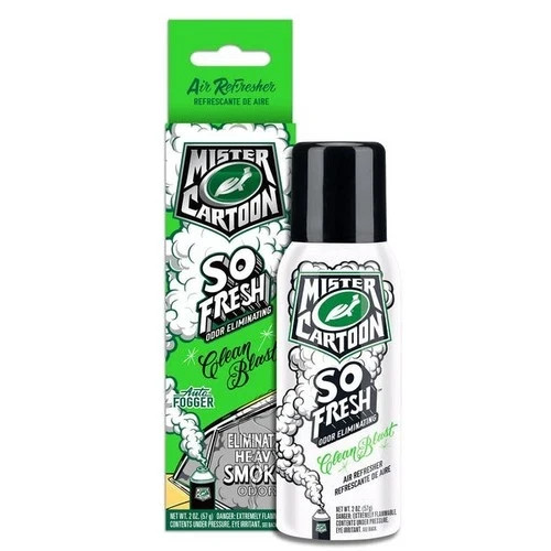 Turtle Wax Mister Cartoon So Fresh Odor Eliminating Fogger Clean Blast Scent 2oz