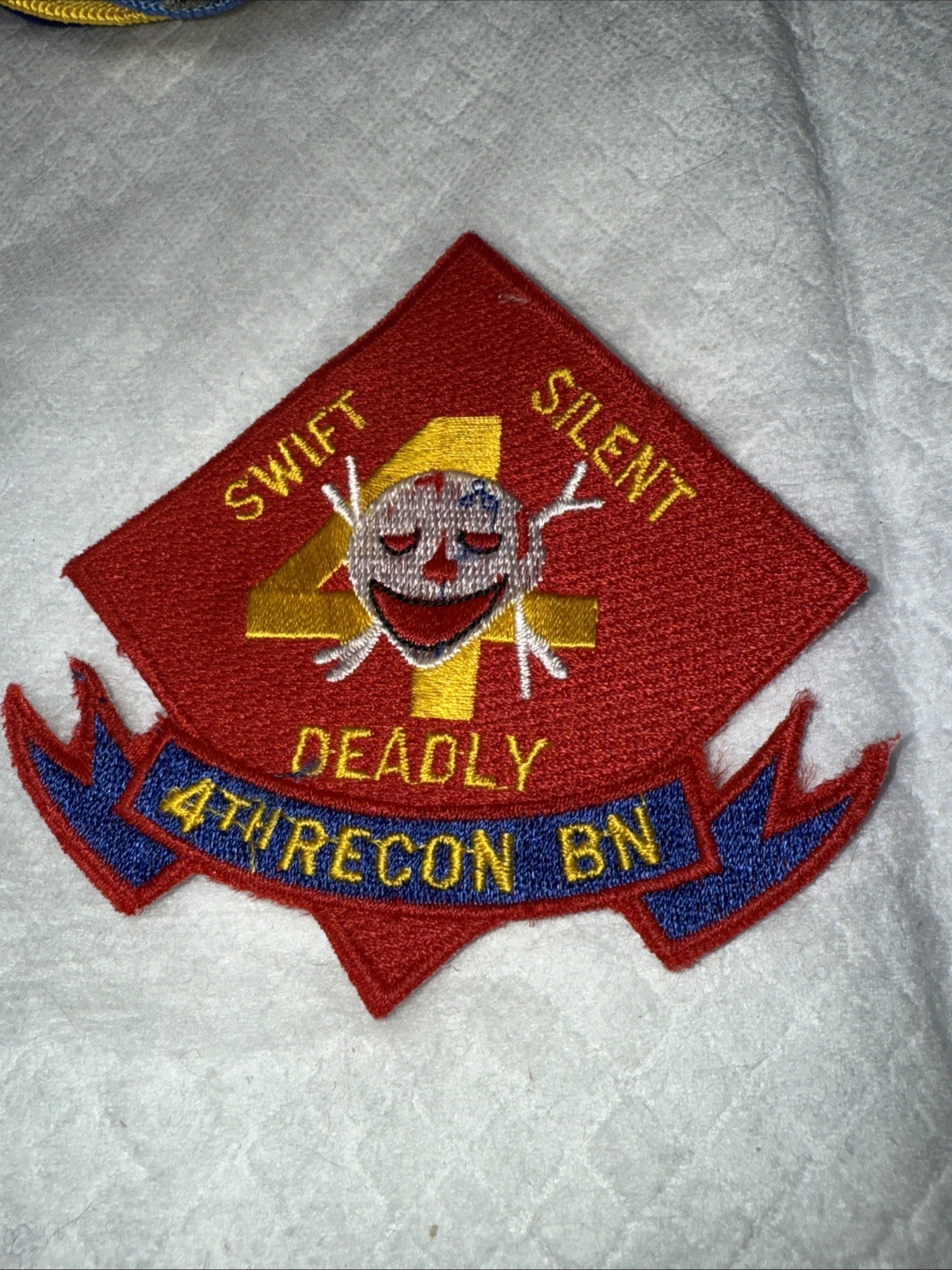USMC Swift Silent Deadly 4th RECON Battalion Marines Military Patch #365