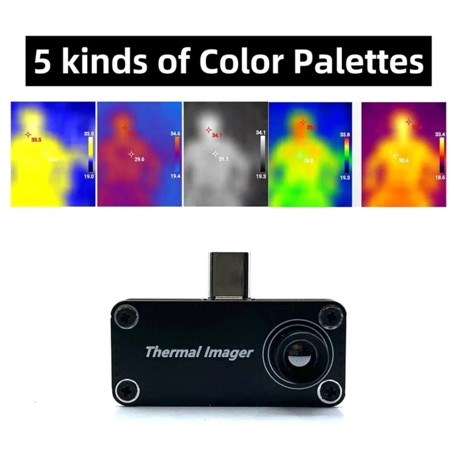 USB TypeC Multi-Language Thermal Imaging Camera IR Imager for Android Phone