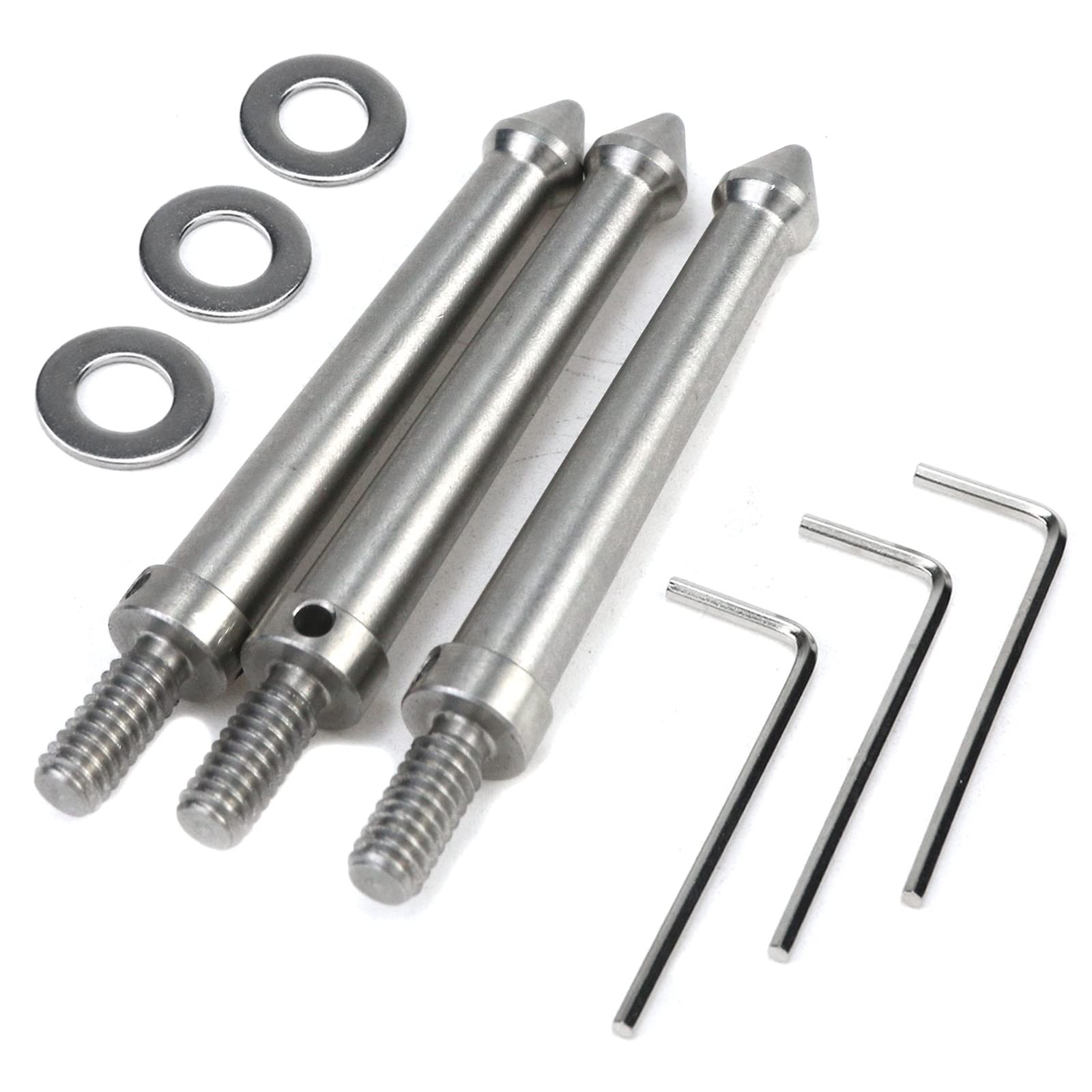 3 Pcs 1/4 Inch Stainless Steel Tripod Spike, 80mm, Mount Adapter, Feet, Camera