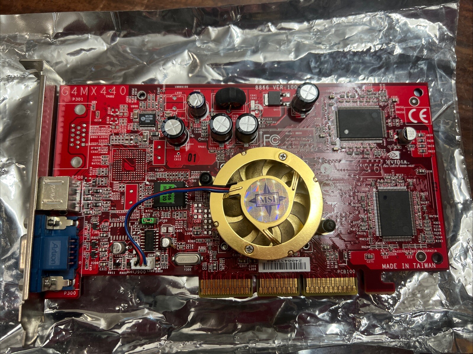 MSI G4MX440-VTP DUAL VGA TV-OUT Video Card Preowned