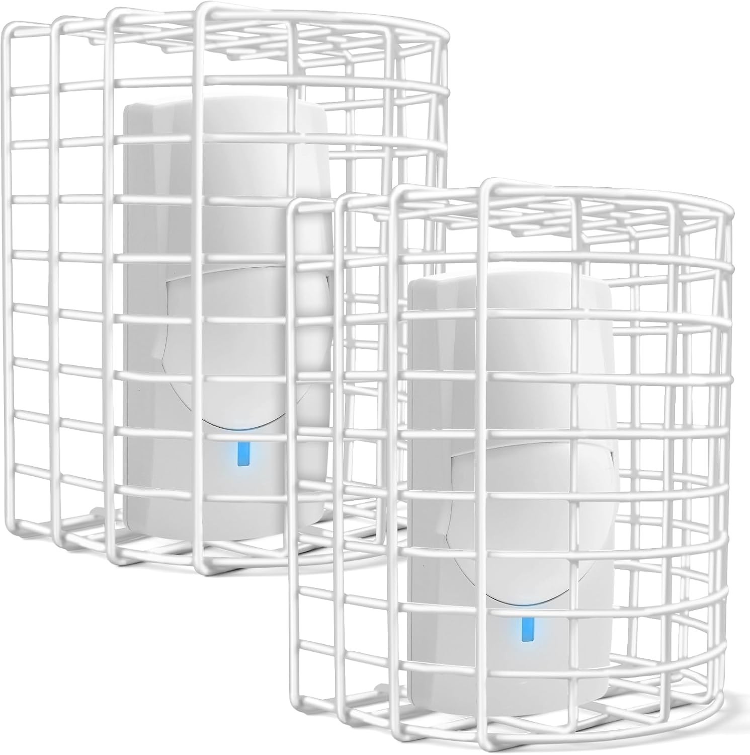 Blulu 2 Pcs Motion Detector Wire Cage, 7 x 5.8 x 4.5 Inch Steel Motion Detector