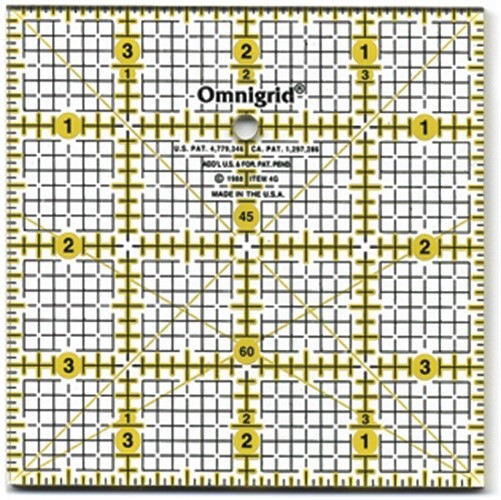 Dritz R4G Omnigrid Quilter's Square-4"X4" (2Pk)